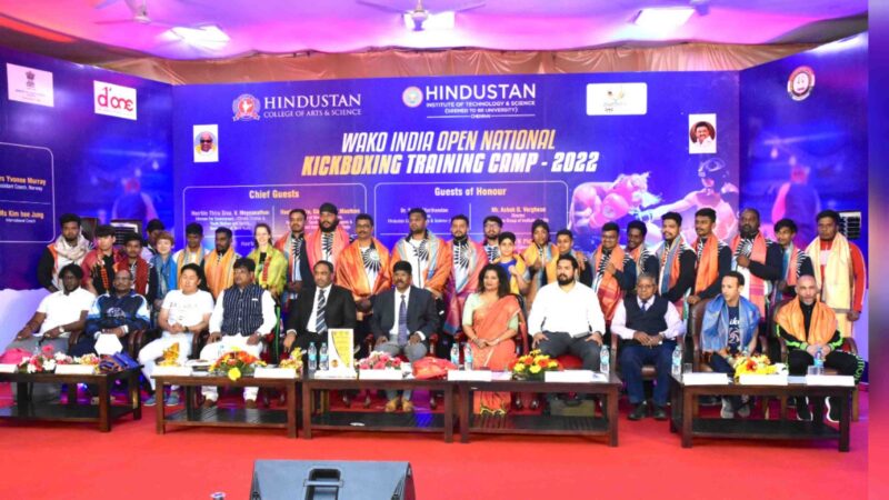 WAKO INDIA National Kickboxing Training Camp – 2022 was held at Hindustan Institute of Technology & Science Campus, Padur, Chennai, from 8th -17th April 2022.